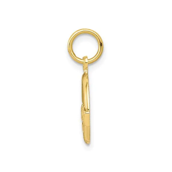 10K Yellow Gold Polished Claddagh Pendant
