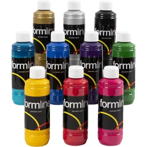 10x250ml Glass Ceramics Porcelain Paint Dishwasher Safe Assorted Colours
