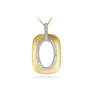 14K Yellow Gold (0.17ct) Contemporary Diamond Pendant