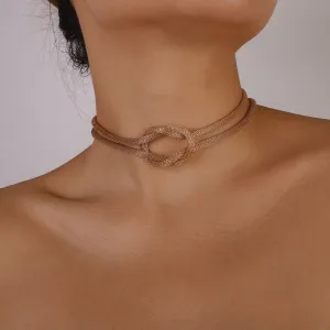 18K Gold-Plated Snake Chain Layered Necklace