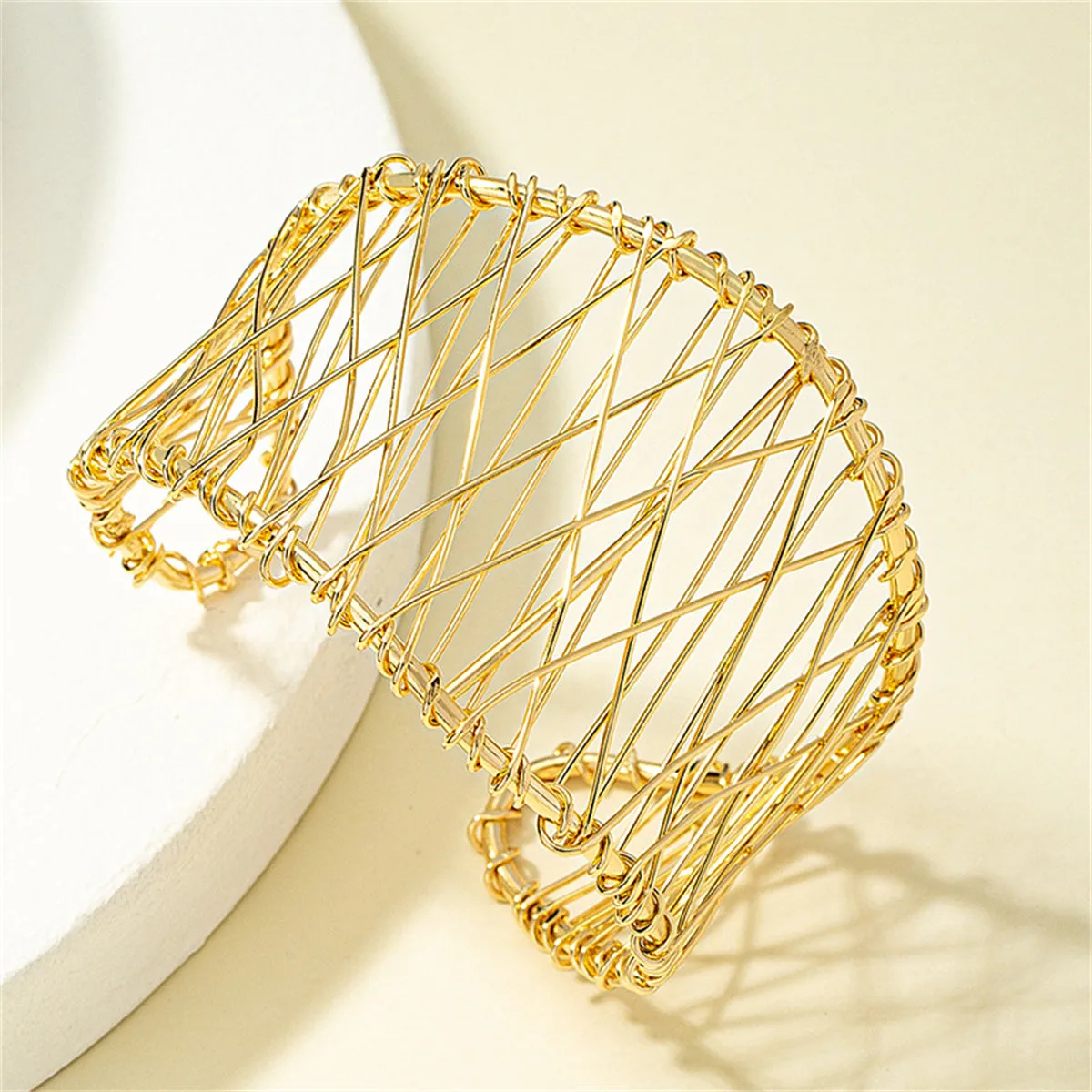 18K Gold-Plated Web Cuff