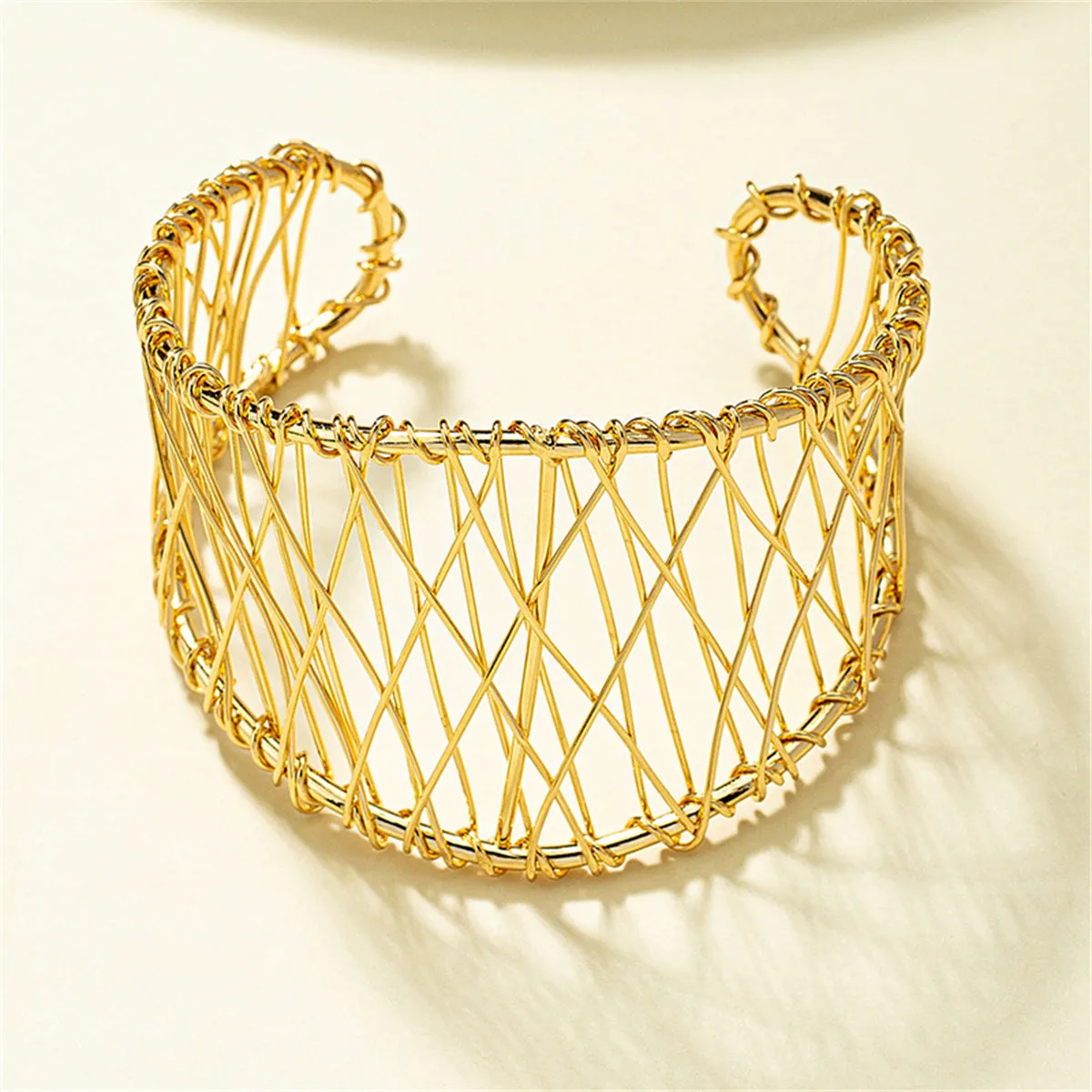 18K Gold-Plated Web Cuff