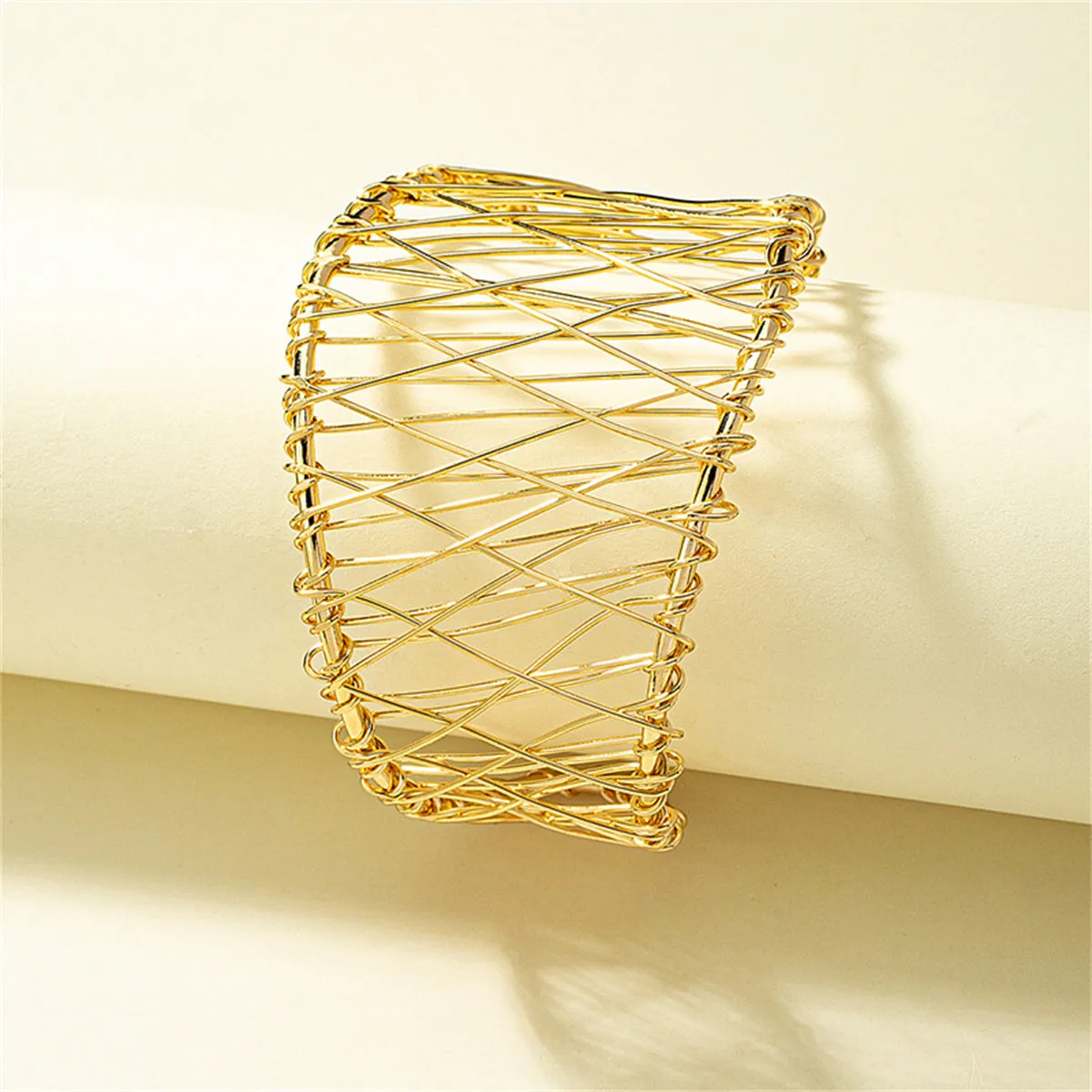 18K Gold-Plated Web Cuff