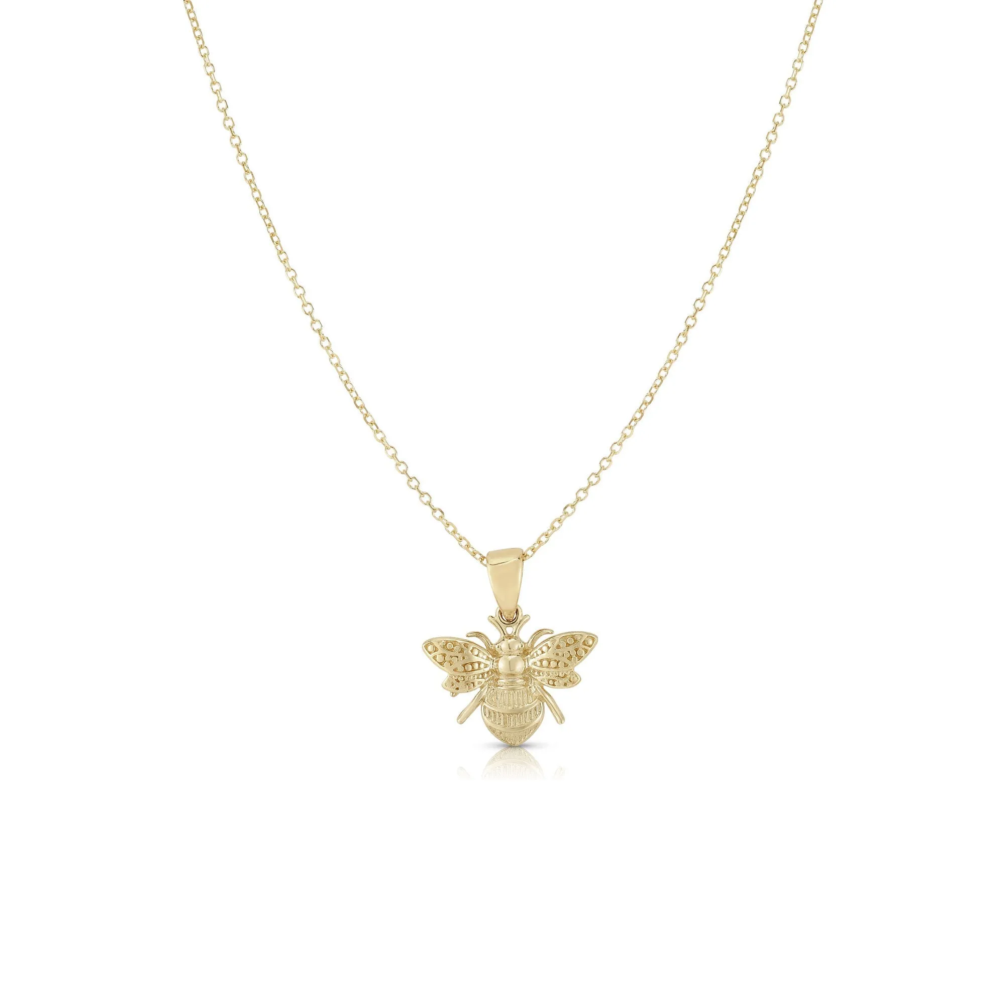 3D Glossy Bumblebee Necklace (14K)