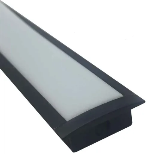 5/10/25/50 Pack Black U03 10x30mm U-Shape Internal Width 20mm LED Aluminum Channel System with Cover, End Caps and Mounting Clips Aluminum Profile for LED Strip Light Installations