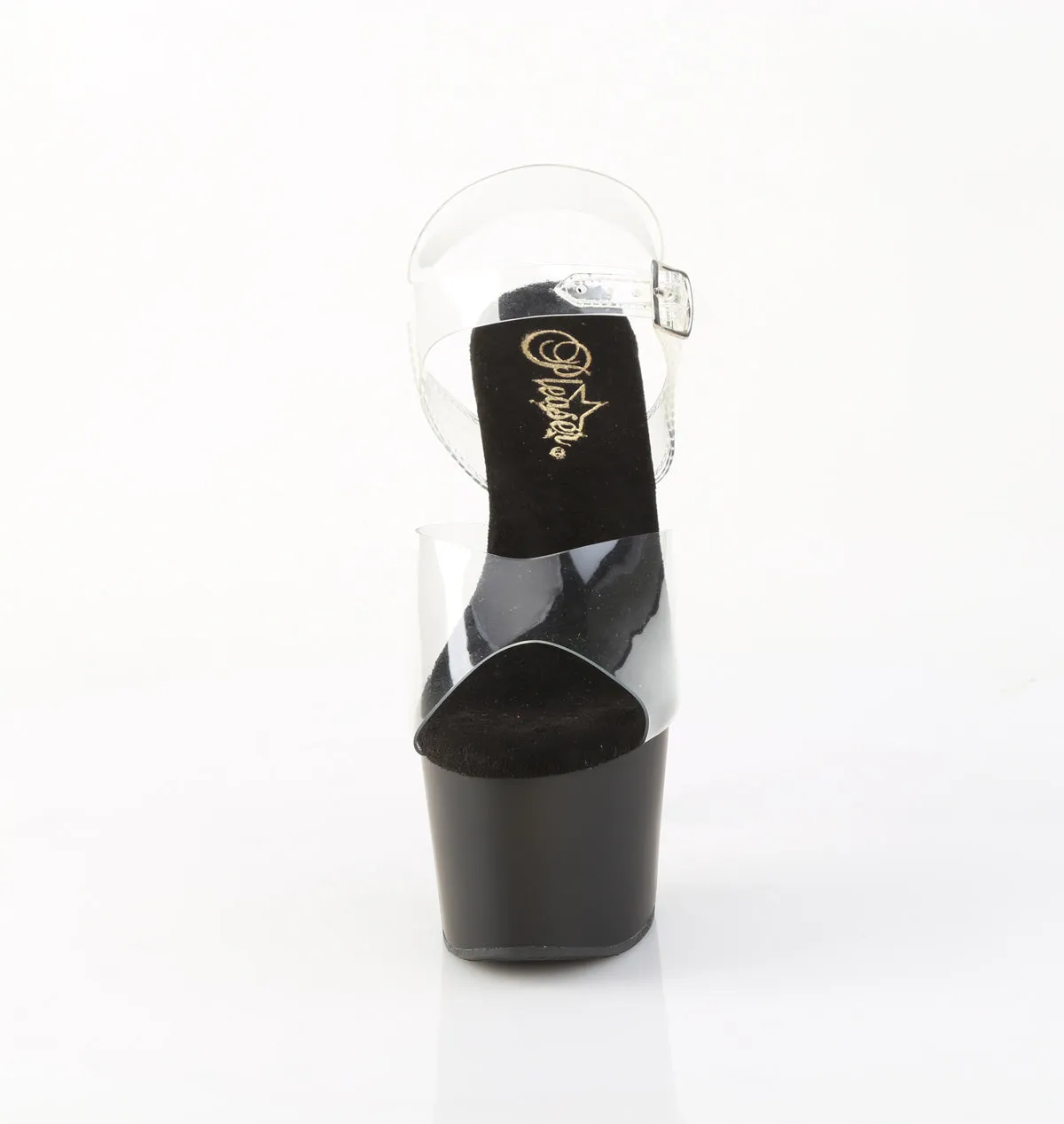 7 Inch Heel ADORE-708 Clear Black Matte