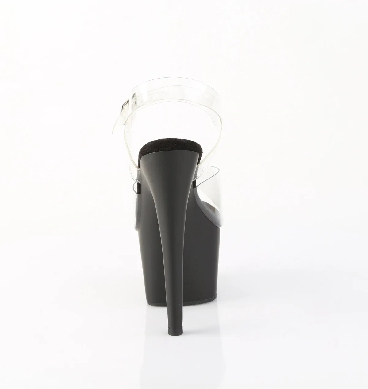 7 Inch Heel ADORE-708 Clear Black Matte