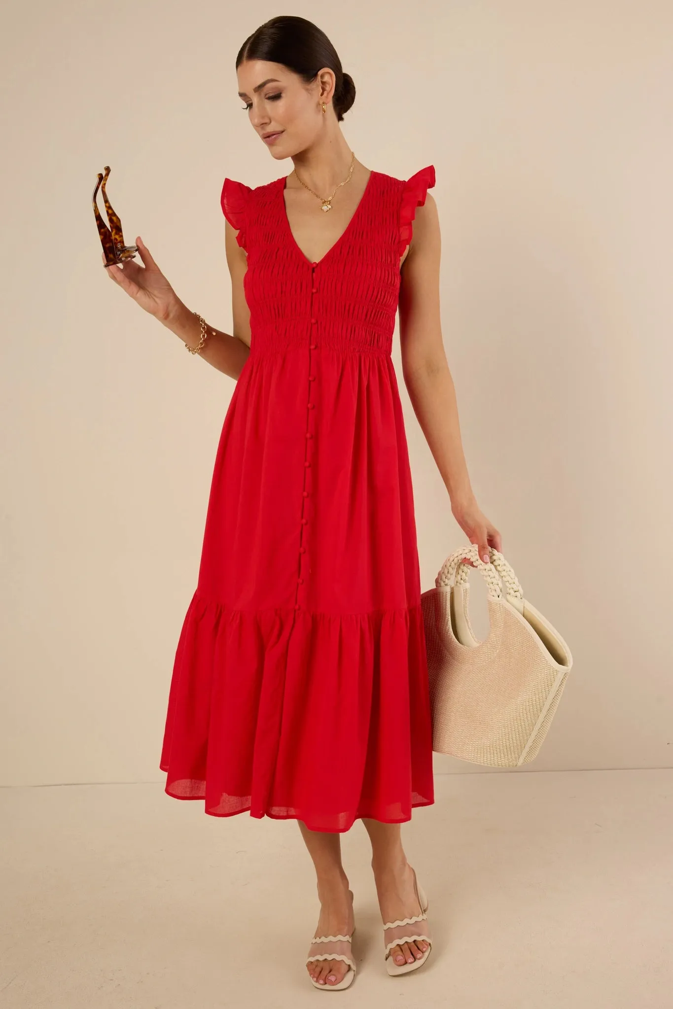Allyn Dress- Red