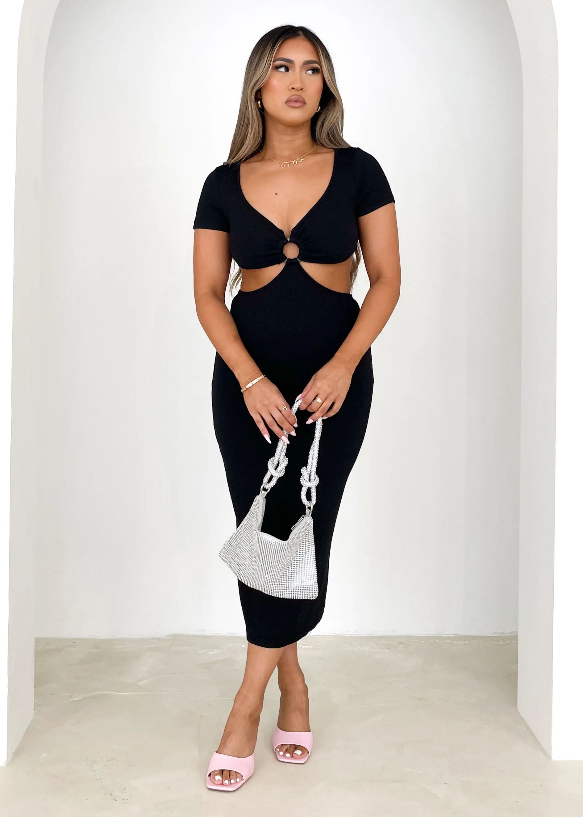 Alter Ego Midi Dress - Black