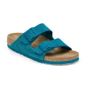 Arizona Deep Turquoise Embossed Suede Leather