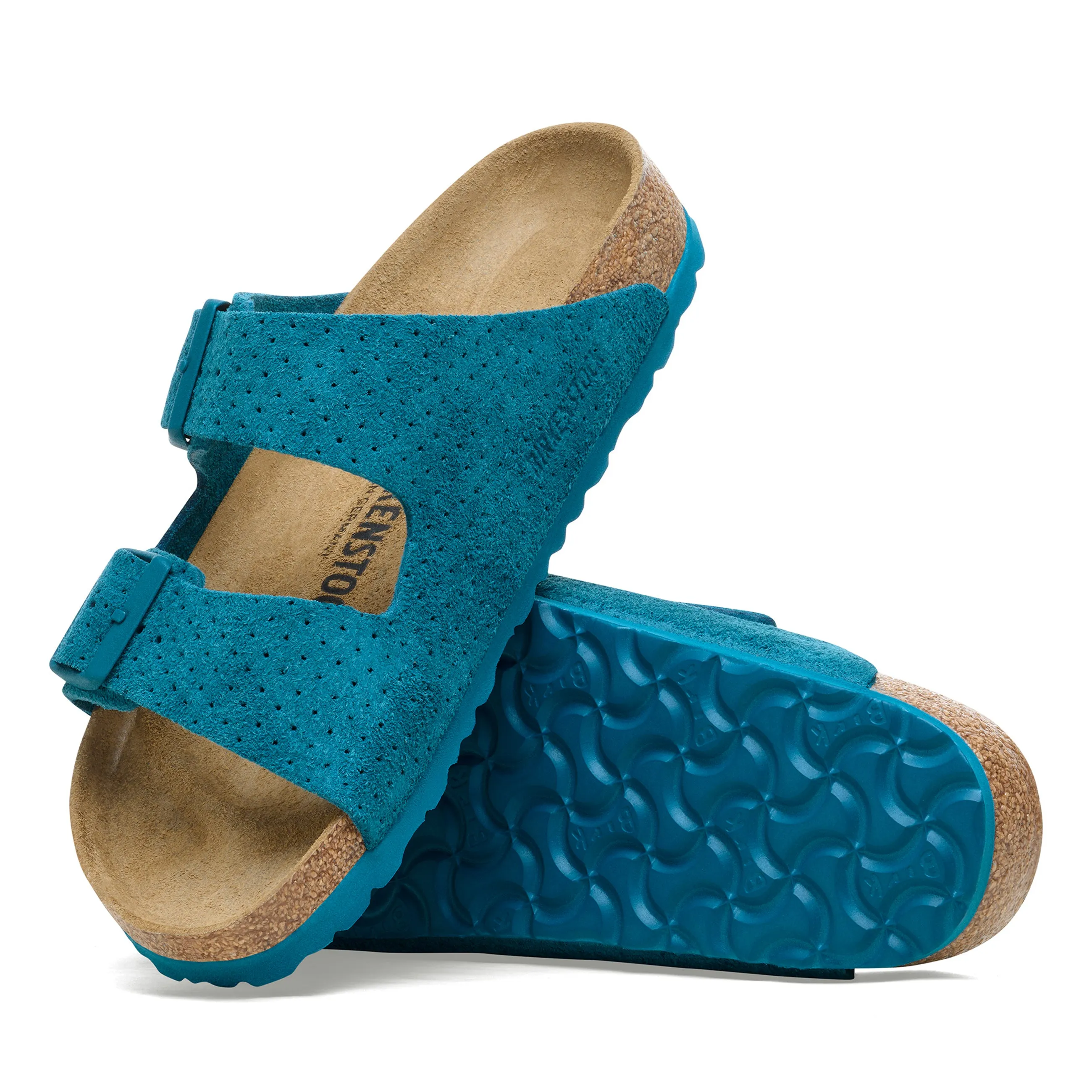 Arizona Deep Turquoise Embossed Suede Leather
