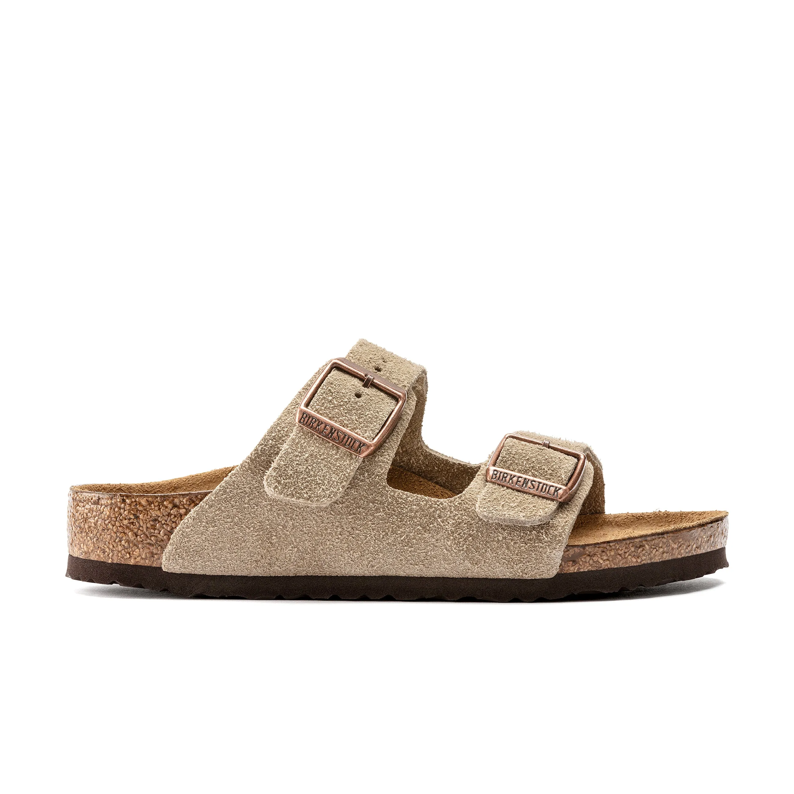 Arizona Kids Taupe Suede Leather