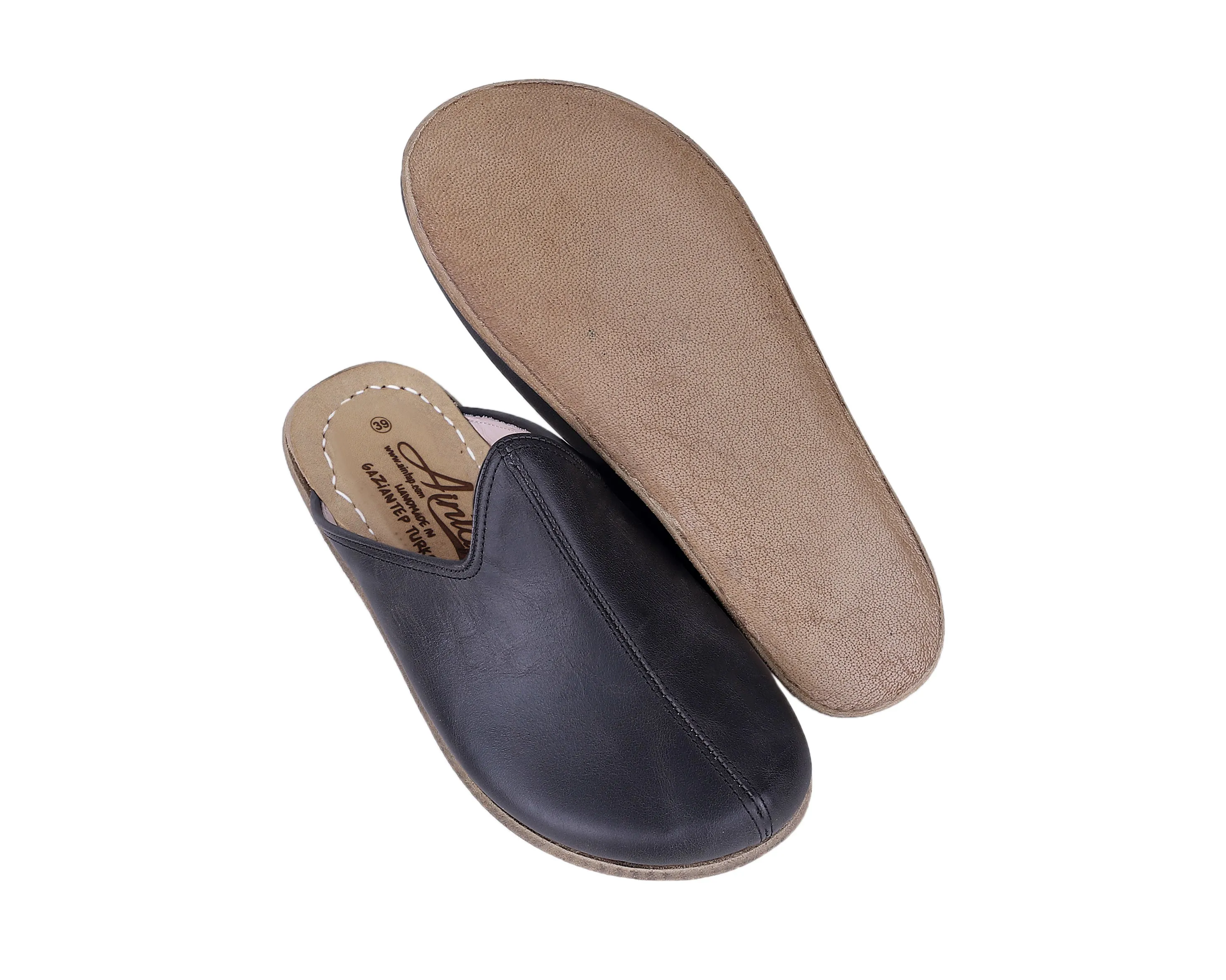Asphalt Sandal Wide Barefoot Crazy Leather Handmade