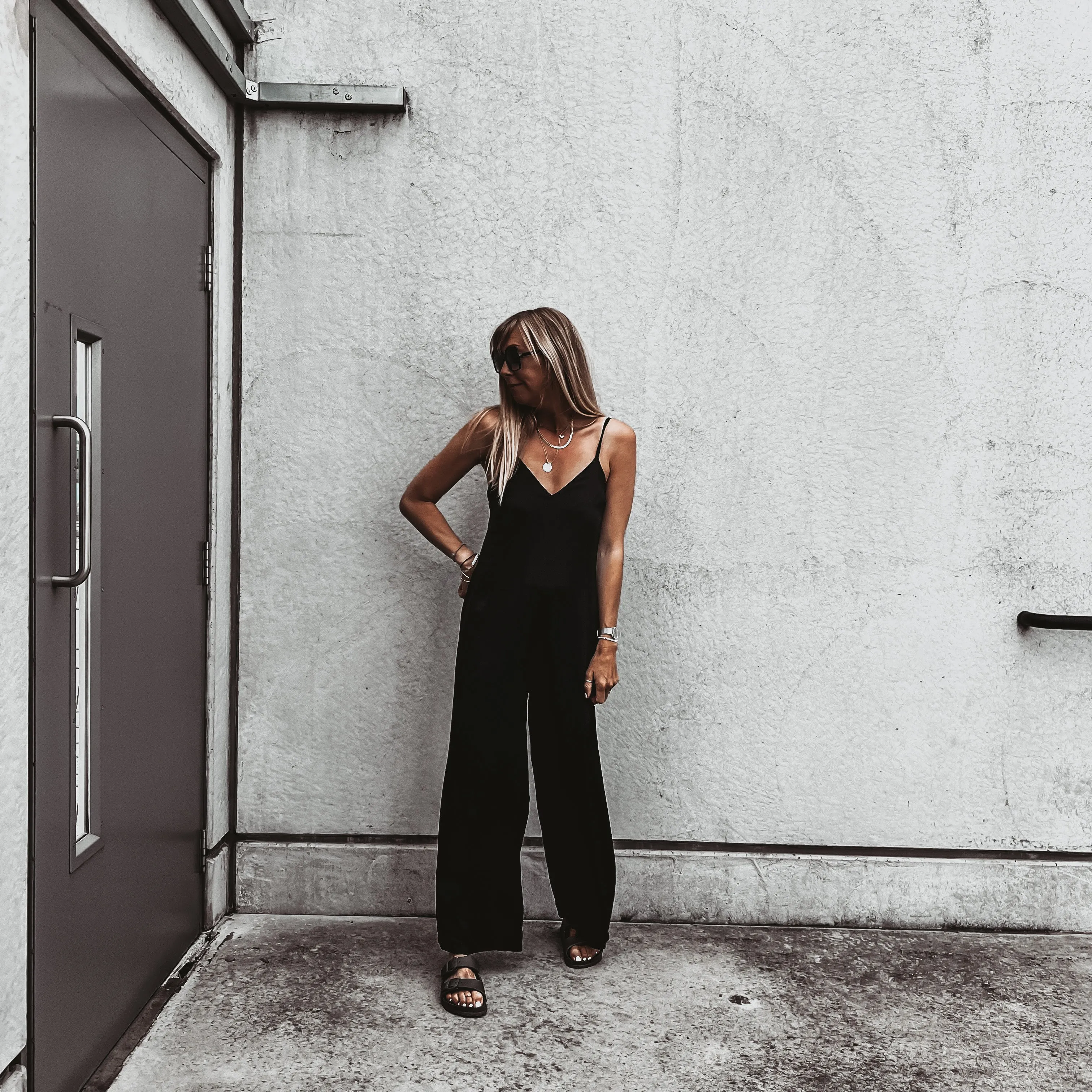 Athena satin BLACK jumpsuit