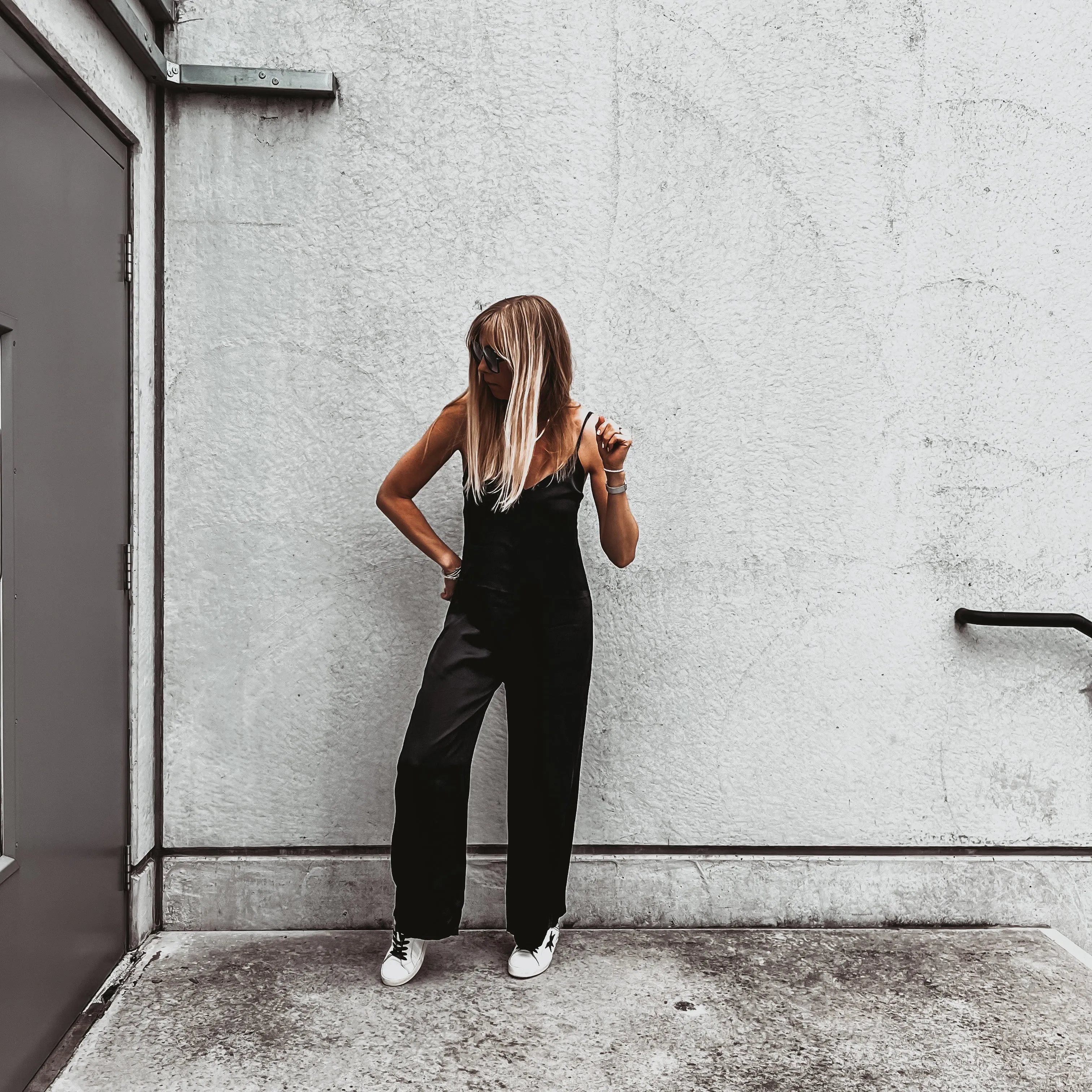 Athena satin BLACK jumpsuit
