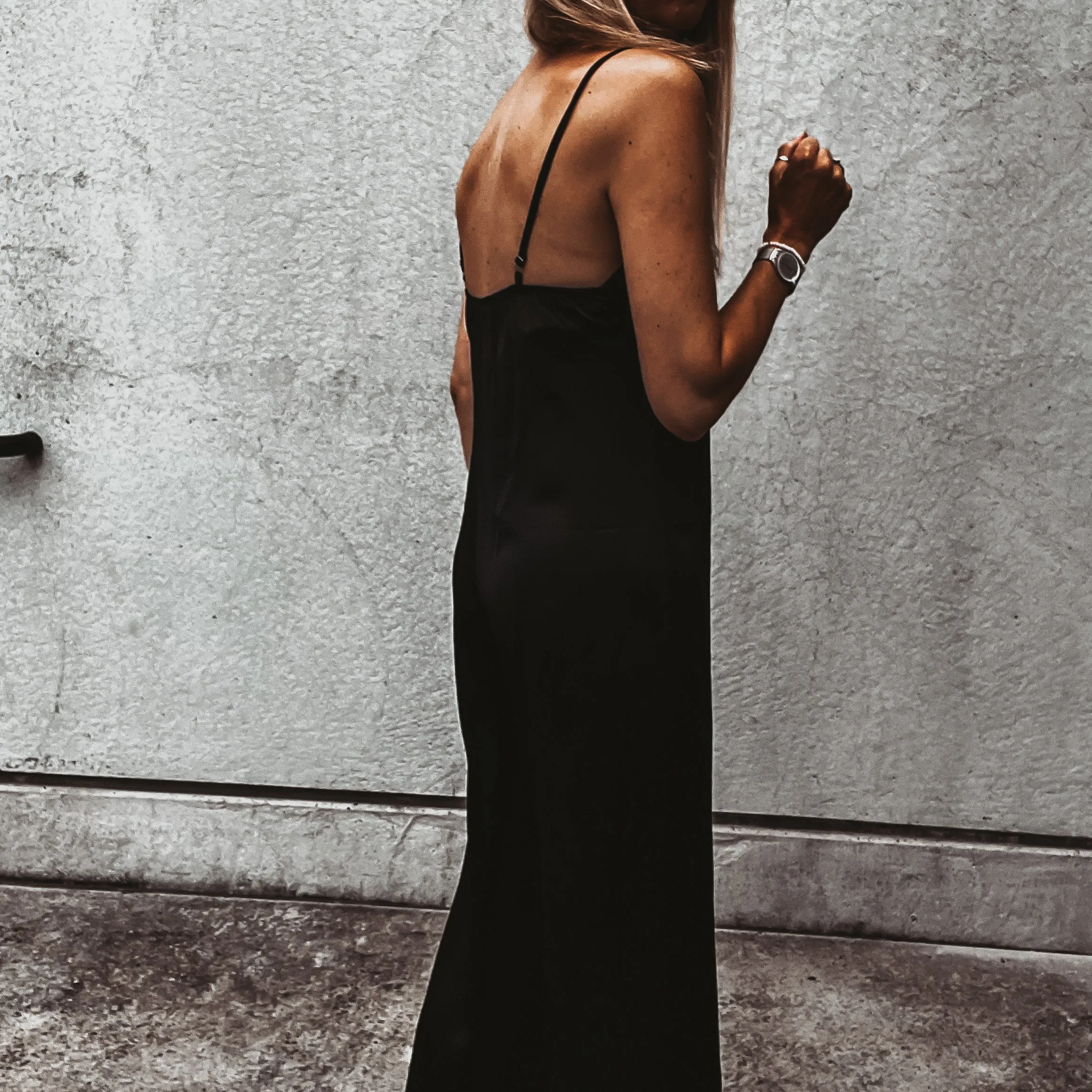 Athena satin BLACK jumpsuit