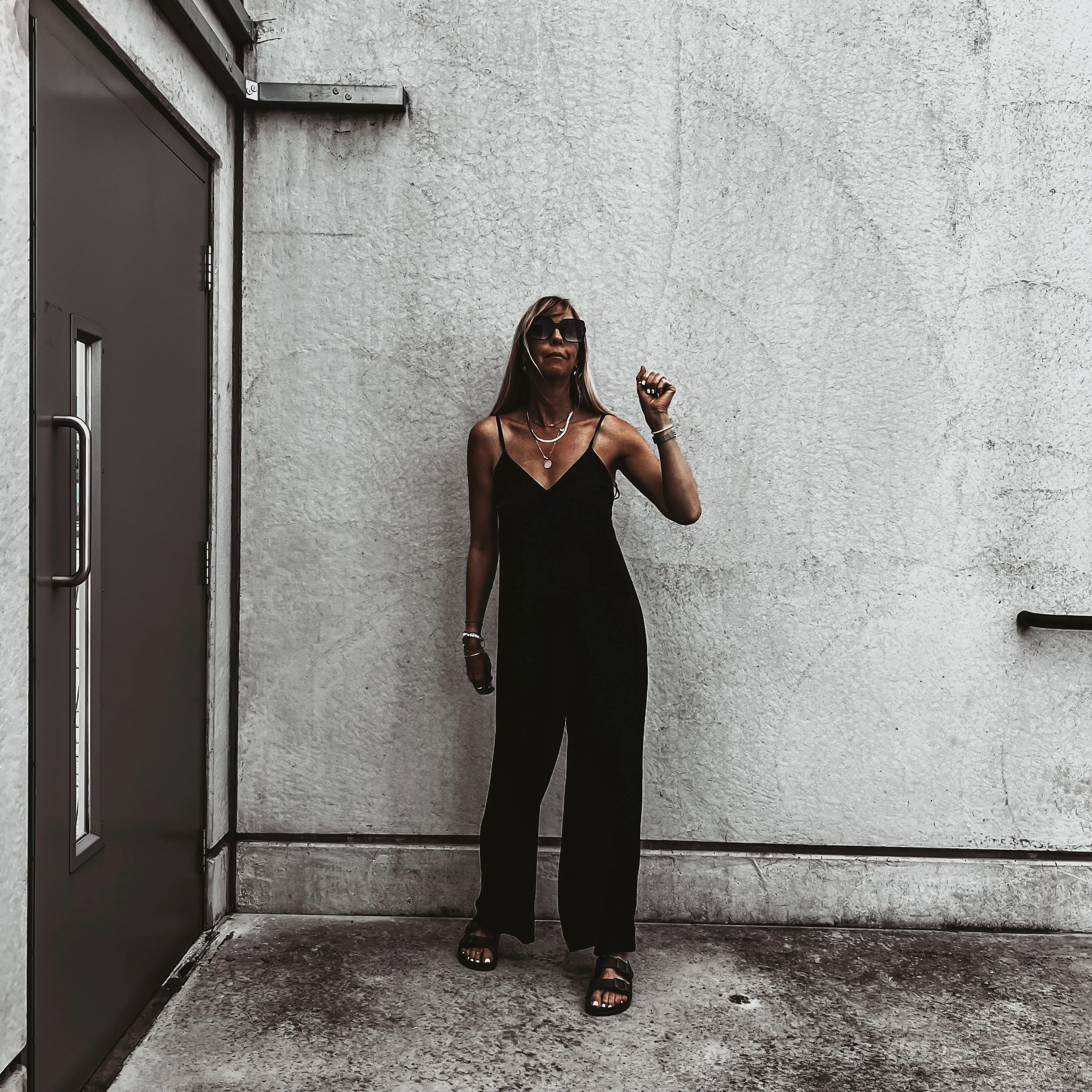 Athena satin BLACK jumpsuit