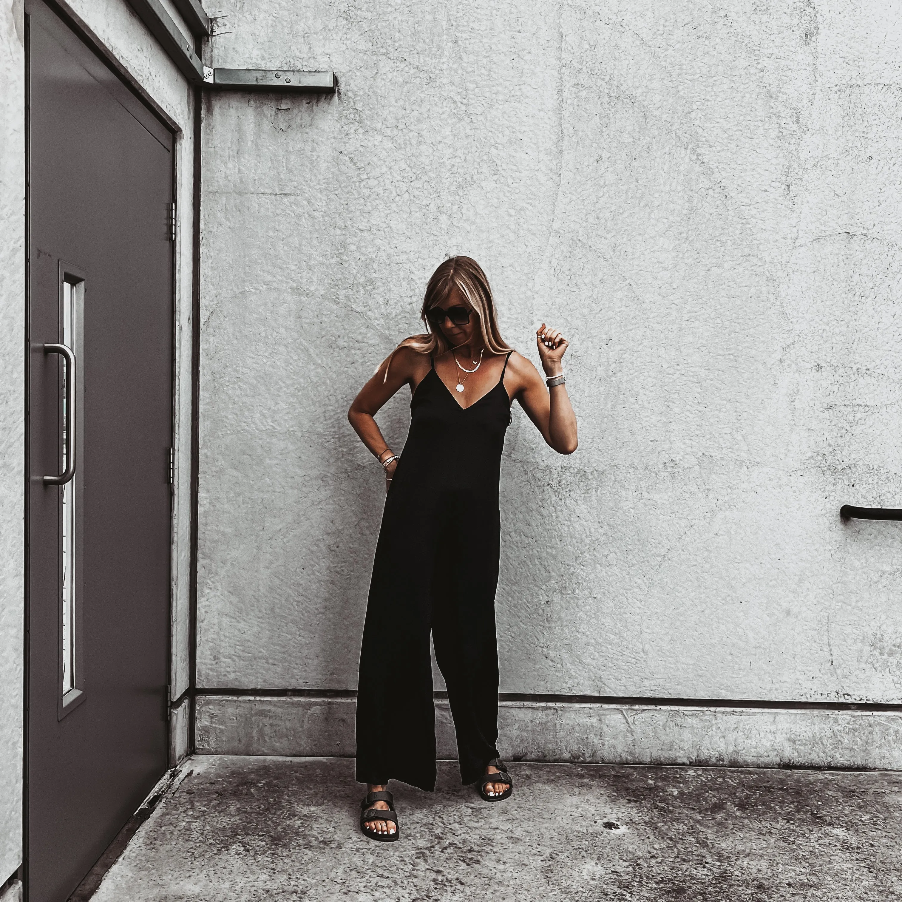 Athena satin BLACK jumpsuit