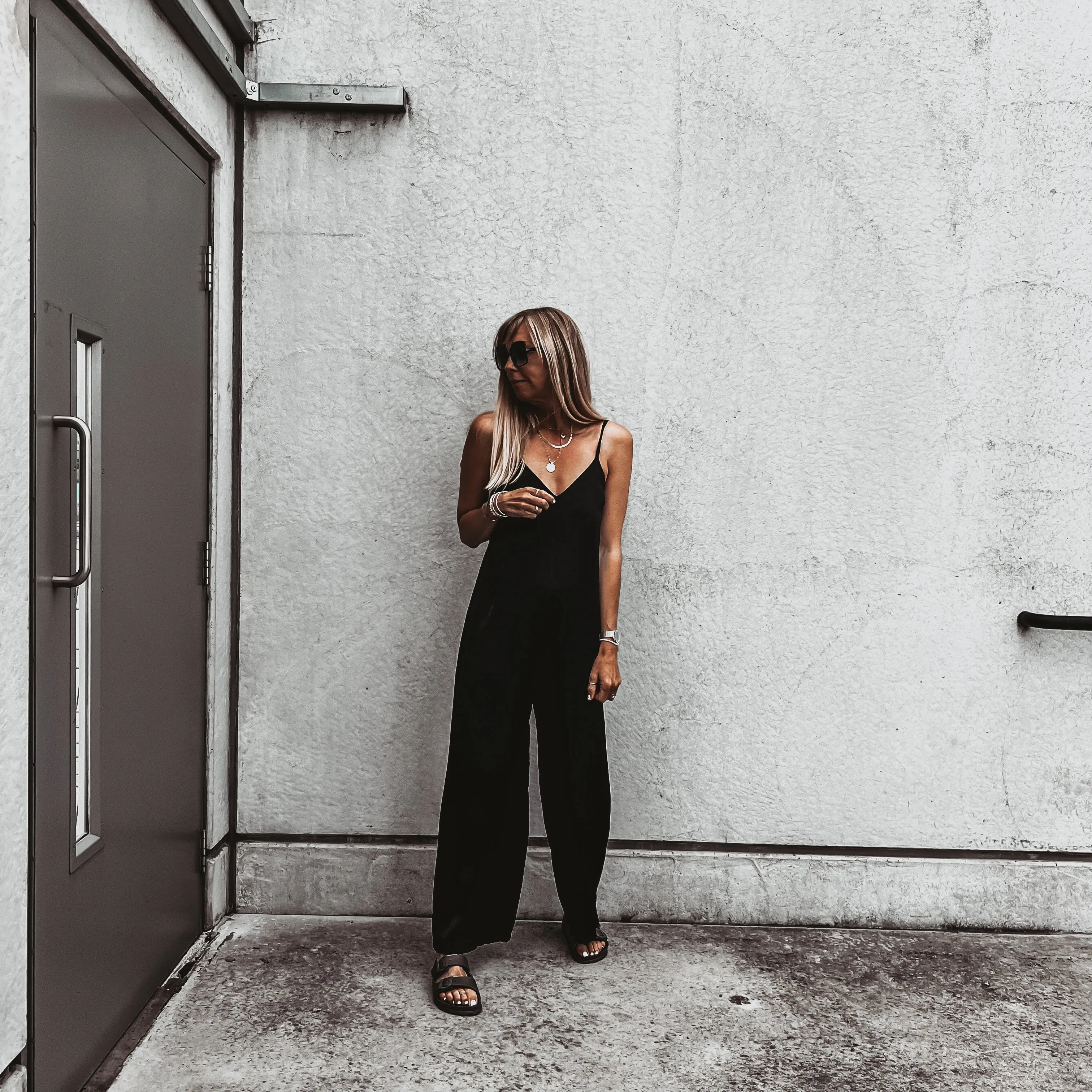 Athena satin BLACK jumpsuit