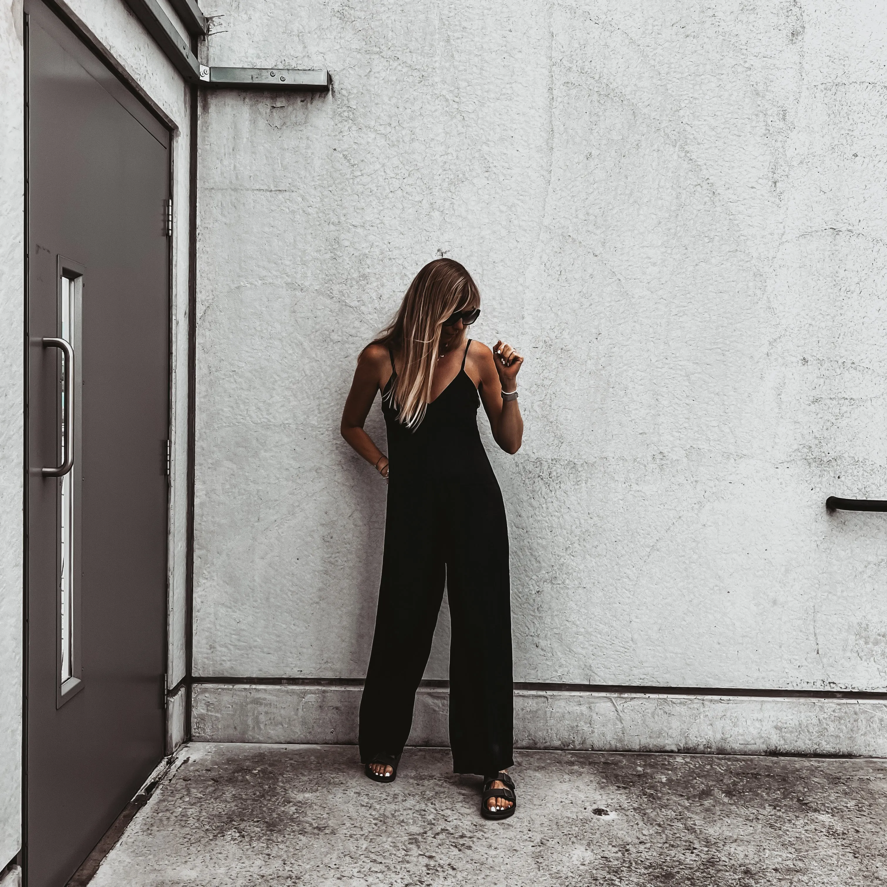 Athena satin BLACK jumpsuit