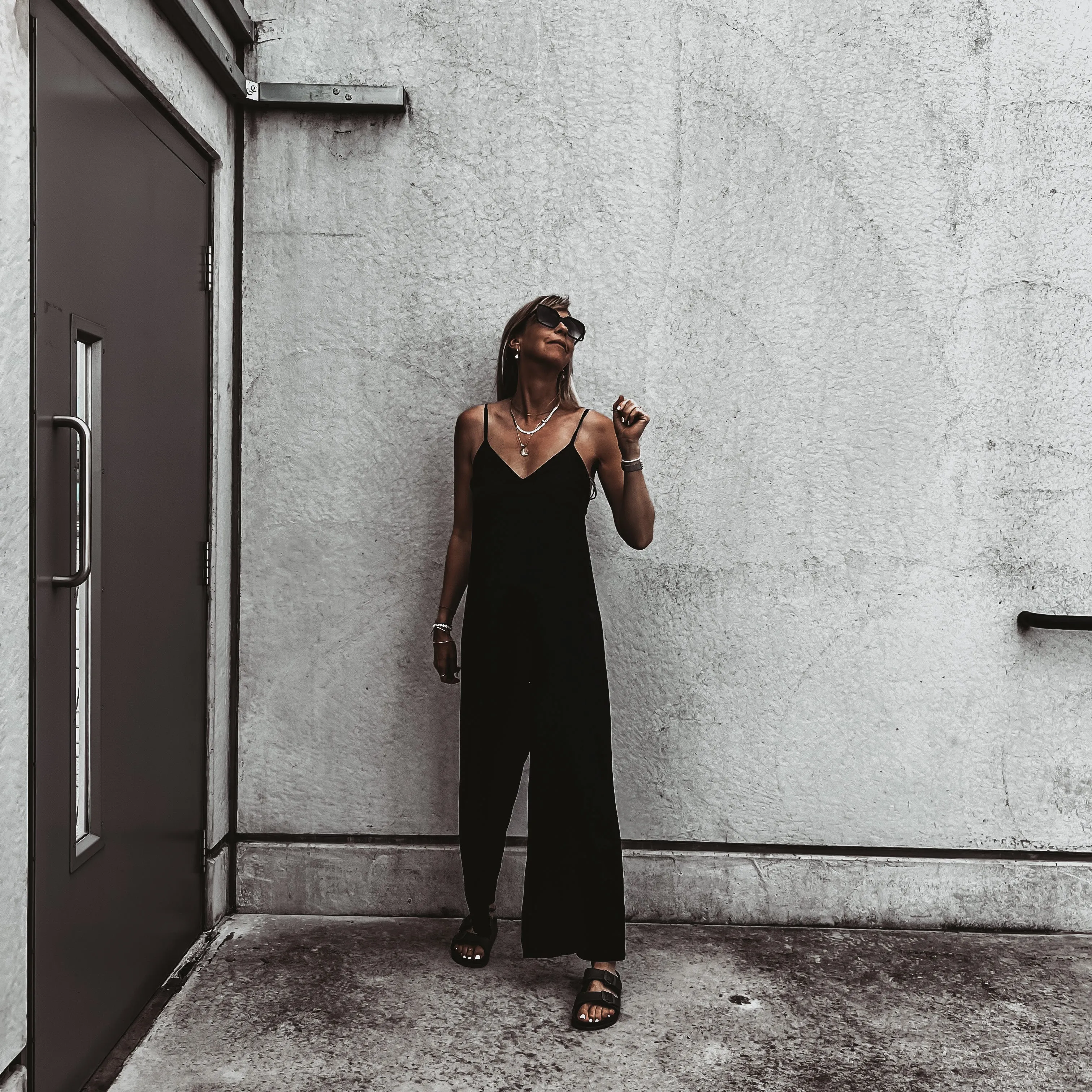 Athena satin BLACK jumpsuit