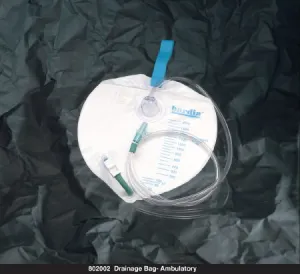 Bardia Urine Drain Bag w/Anti-Reflux Chamber, Ambulatory 2000mL 802002, PK/5