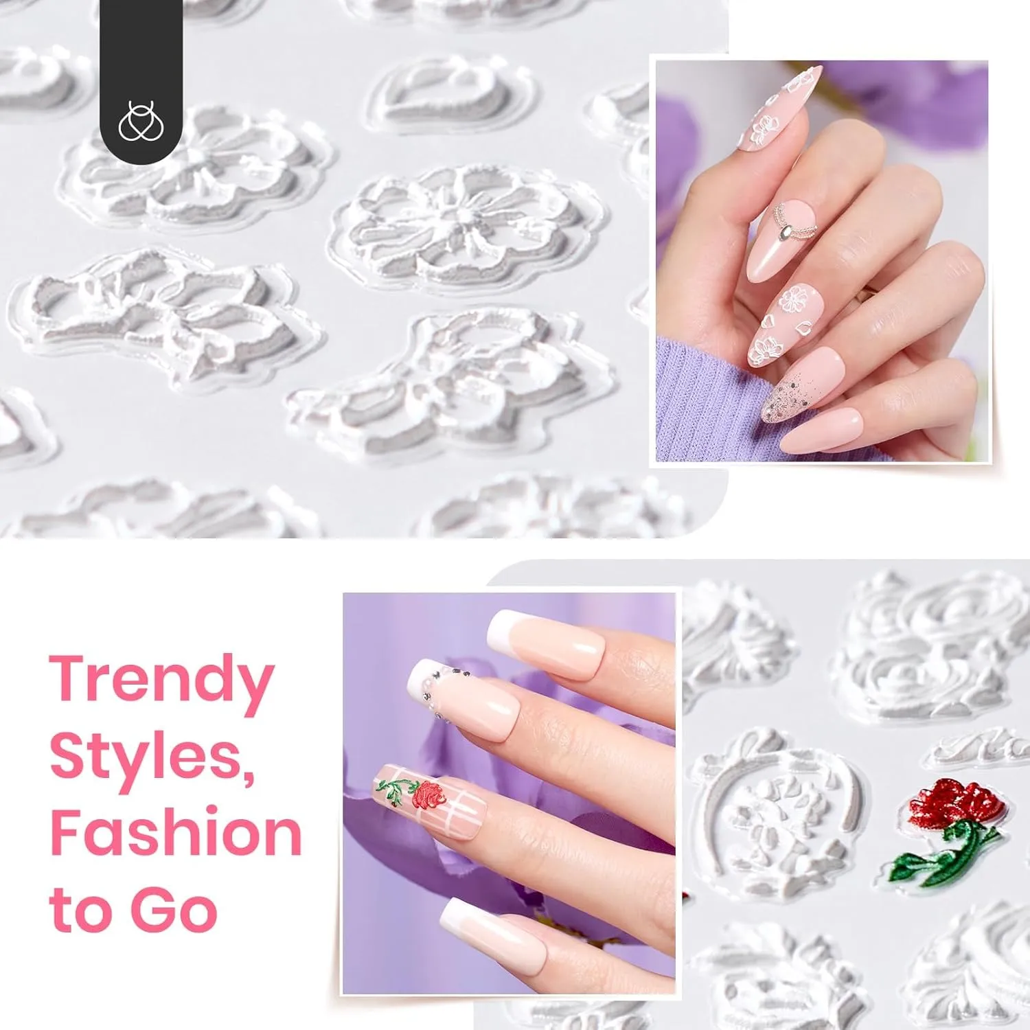 Beetles 5D Nail Stickers with Gel Top Coat #006 | 7.5ML