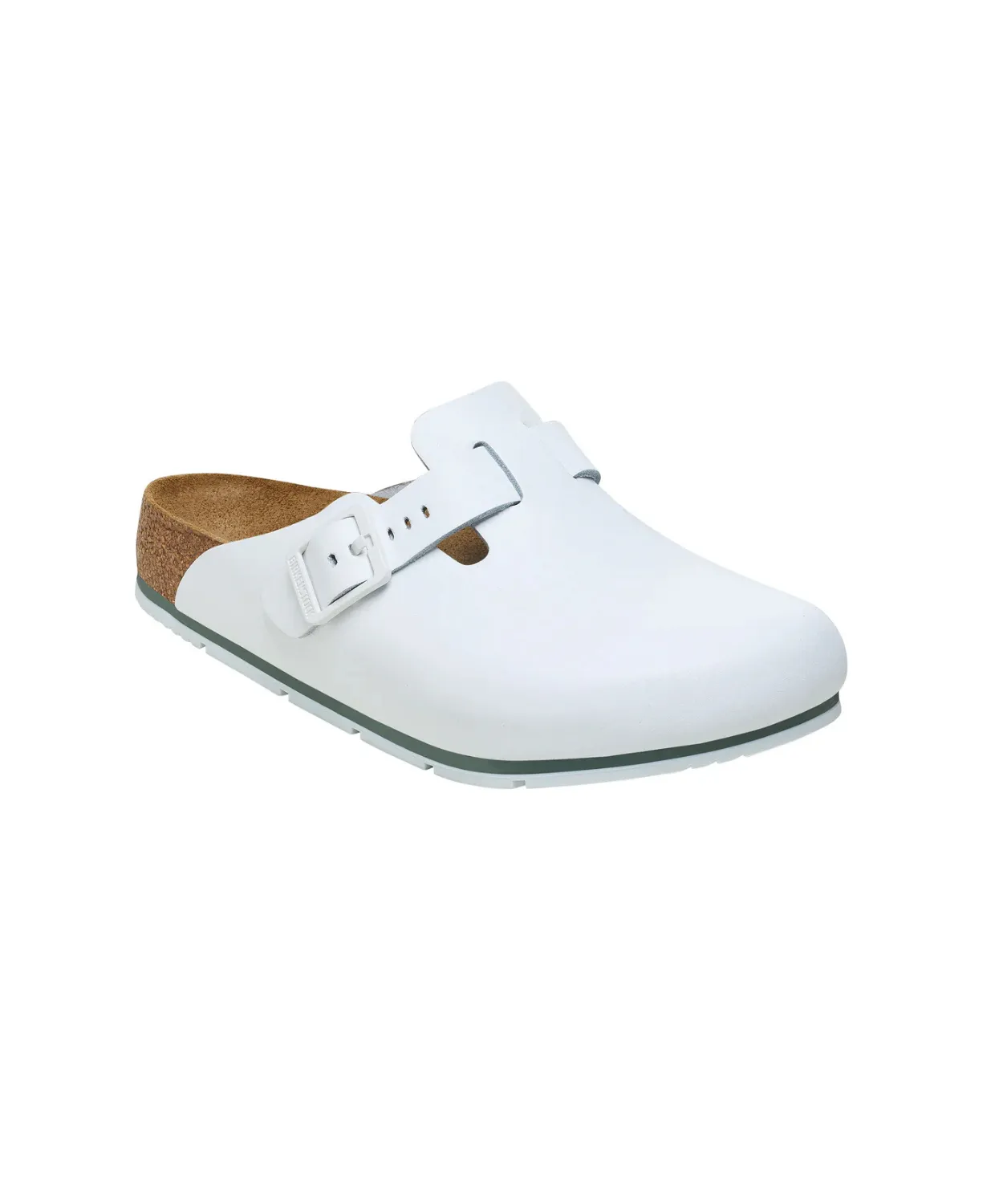 Birkenstock Boston Pro PU Coated/Leather White Clogs