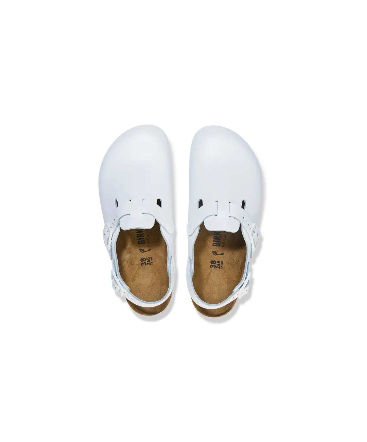 Birkenstock Tokio Pro PU Coated/Leather White Clogs