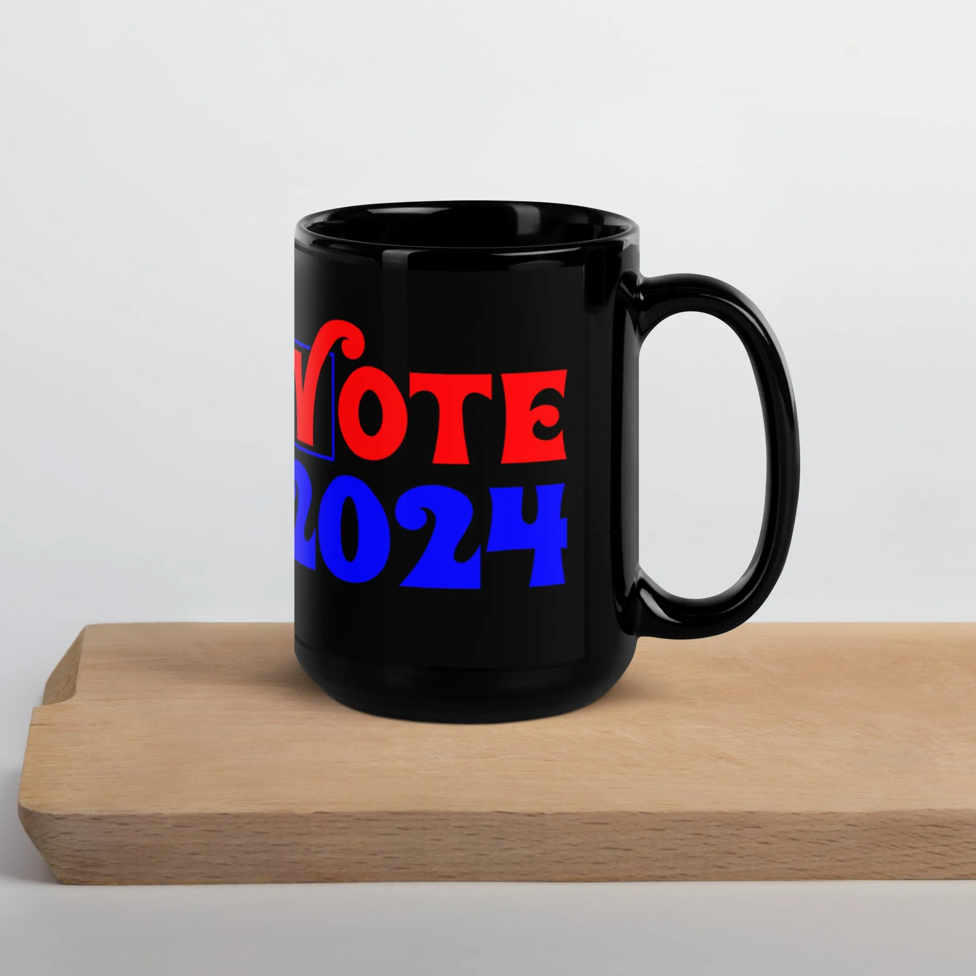 Black Glossy Mug, Harris /Walz 2024