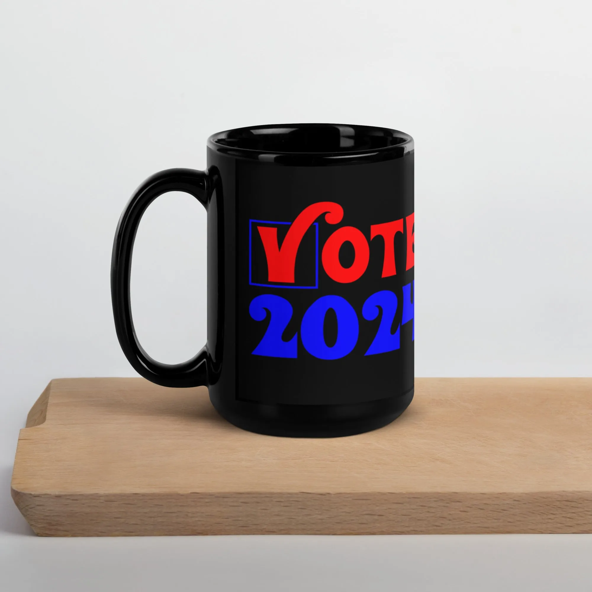 Black Glossy Mug, Harris /Walz 2024