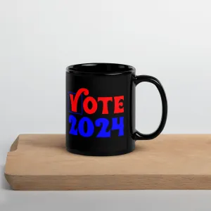 Black Glossy Mug, Harris /Walz 2024
