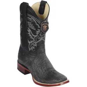 Black Sharkskin Boots