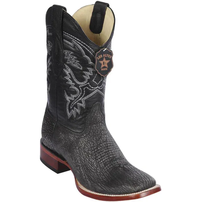 Black Sharkskin Boots