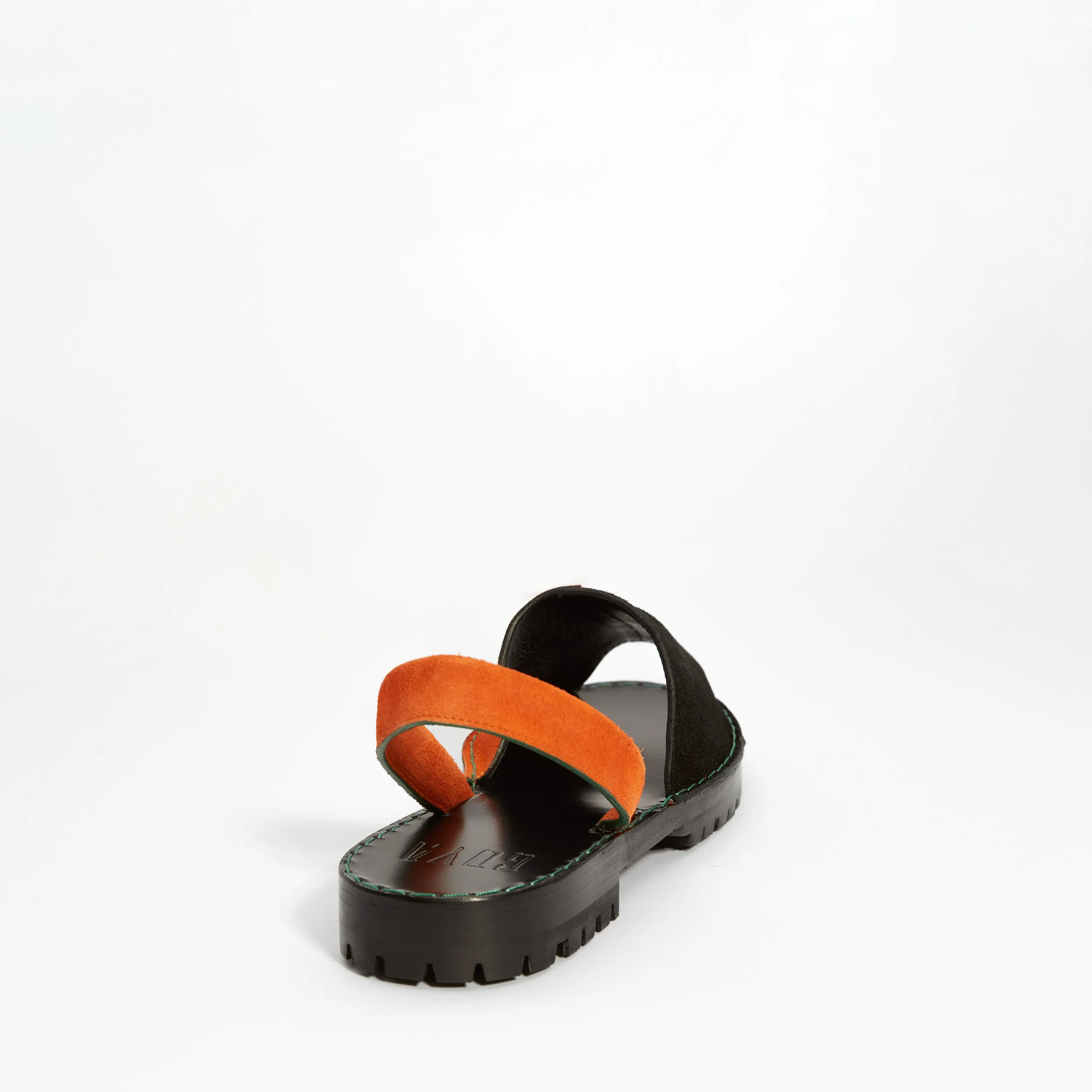 Black/Orange Bi-Colour Suede GOYA Slide