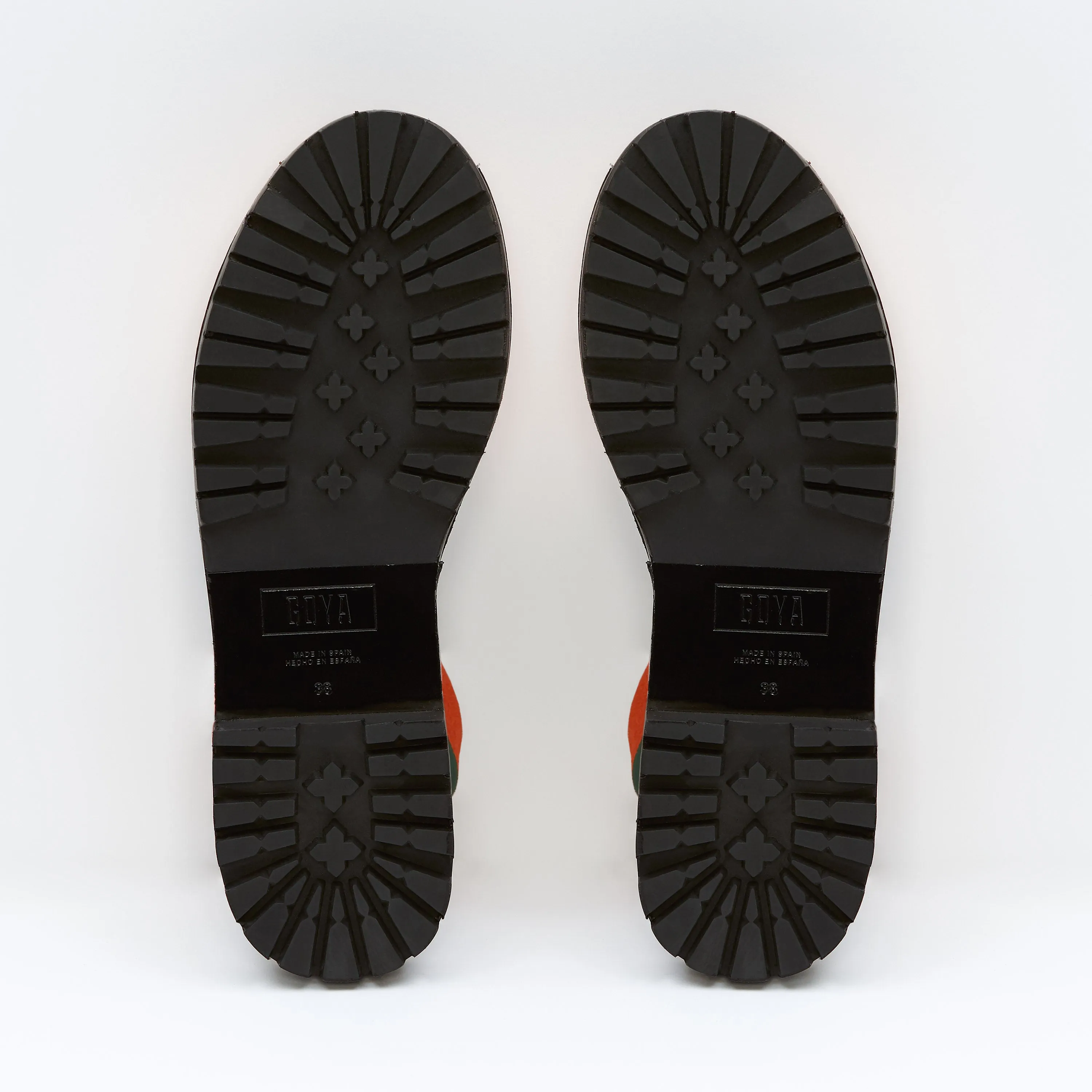 Black/Orange Bi-Colour Suede GOYA Slide
