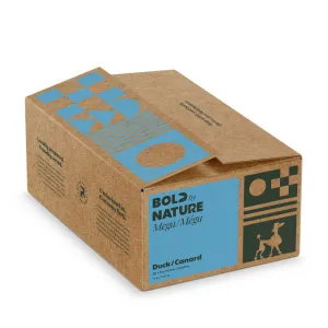 Bold by Nature - Mega Frozen Raw Duck Patties Dog Food (10.89kg/24lb) - Large Blue Box