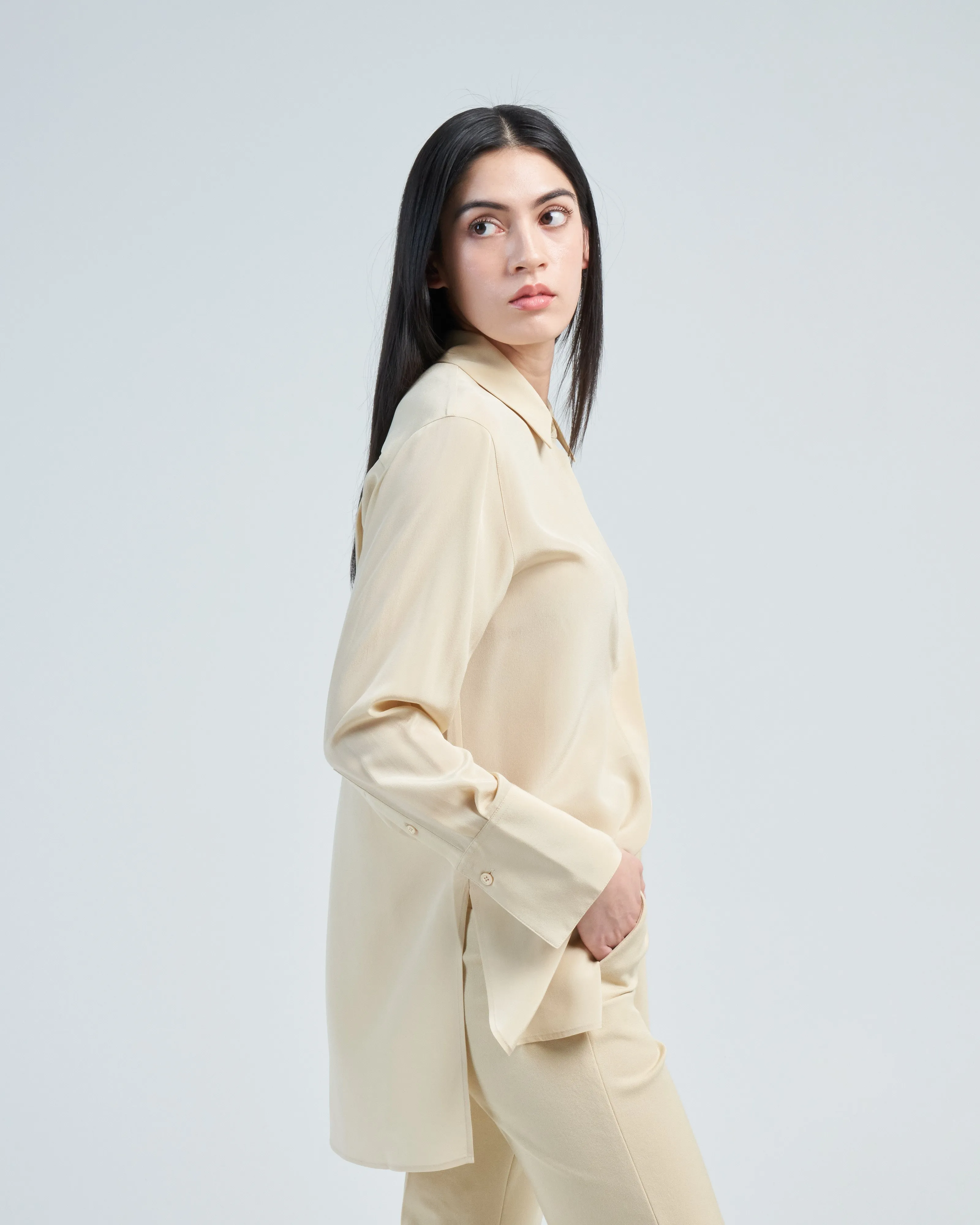 bold crepe blouse