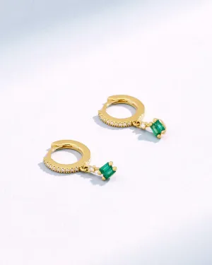 Bold Emerald Huggie Drops