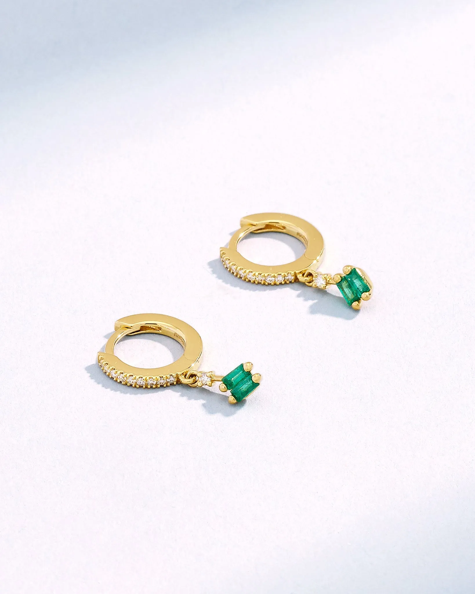 Bold Emerald Huggie Drops