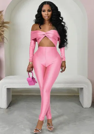Bold Off-Shoulder Long Sleeve Hollow Out Slim-Fit Jumpsuit