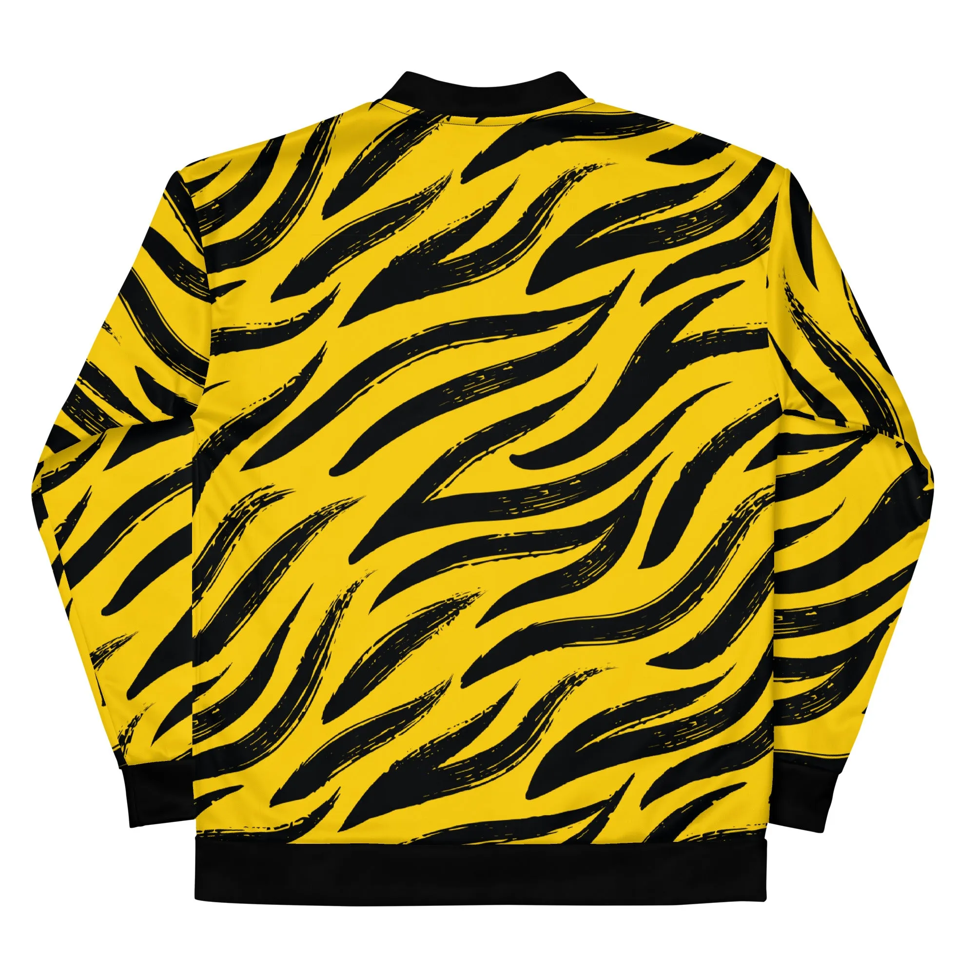 Bold Tiger Stripes Bomber Jacket