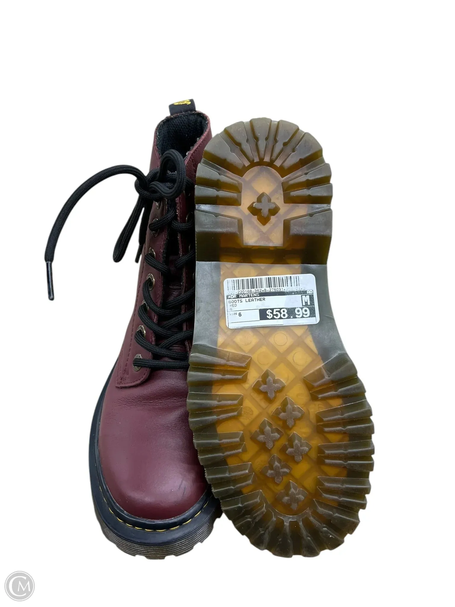 Boots Leather By Dr Martens In Red, Size: 6