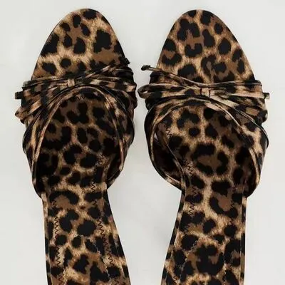 Bow Leopard Heels