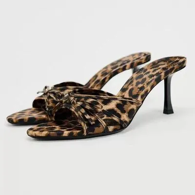 Bow Leopard Heels