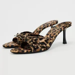 Bow Leopard Heels