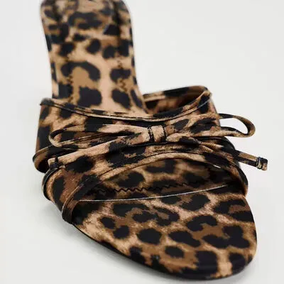 Bow Leopard Heels