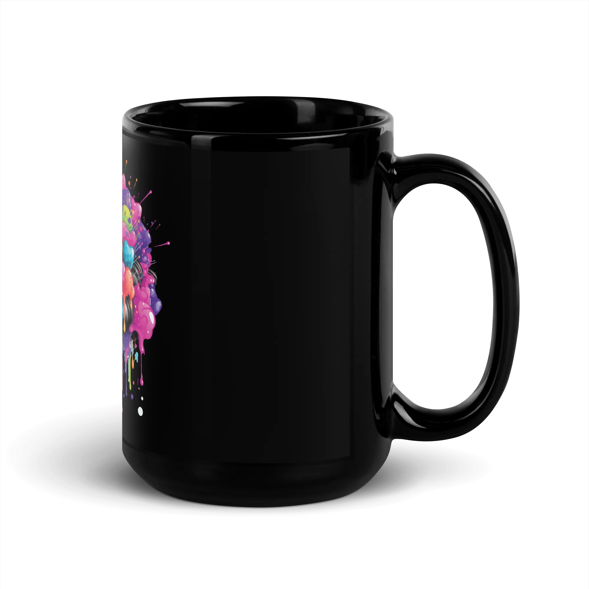 Burst Vision Black Glossy Mug