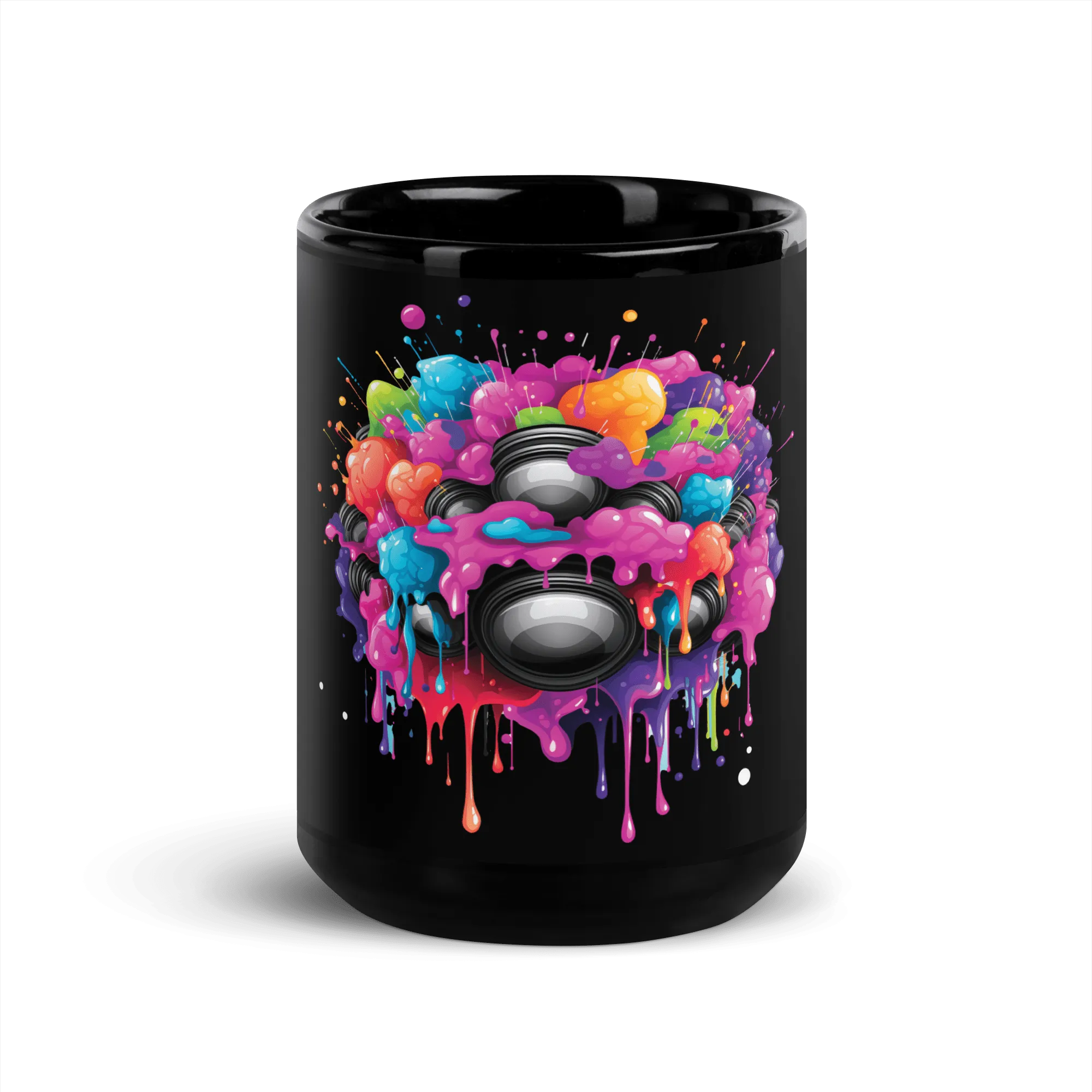 Burst Vision Black Glossy Mug