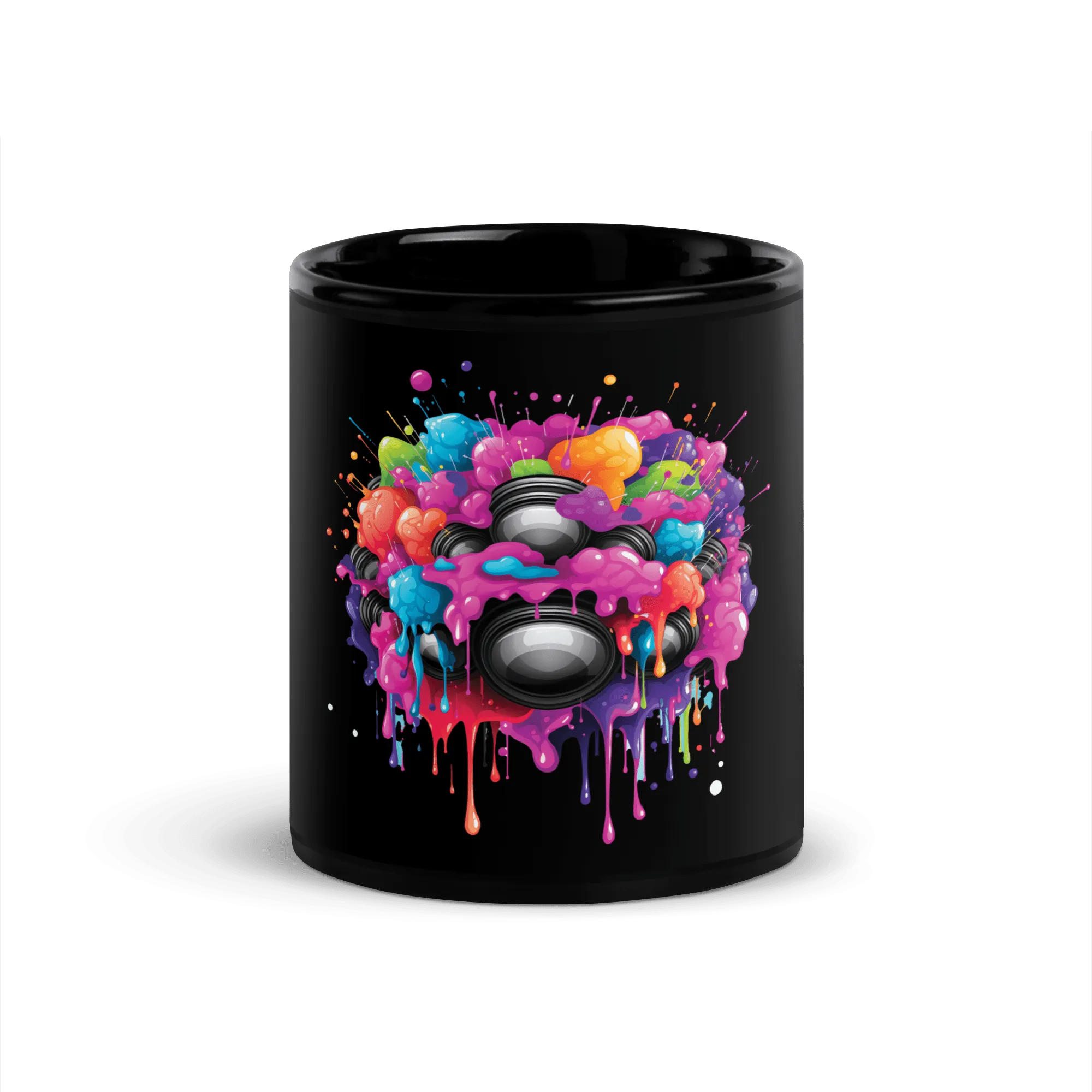 Burst Vision Black Glossy Mug